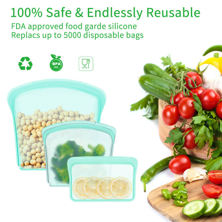 3 Pack 100% platinum silicone food bag (5)