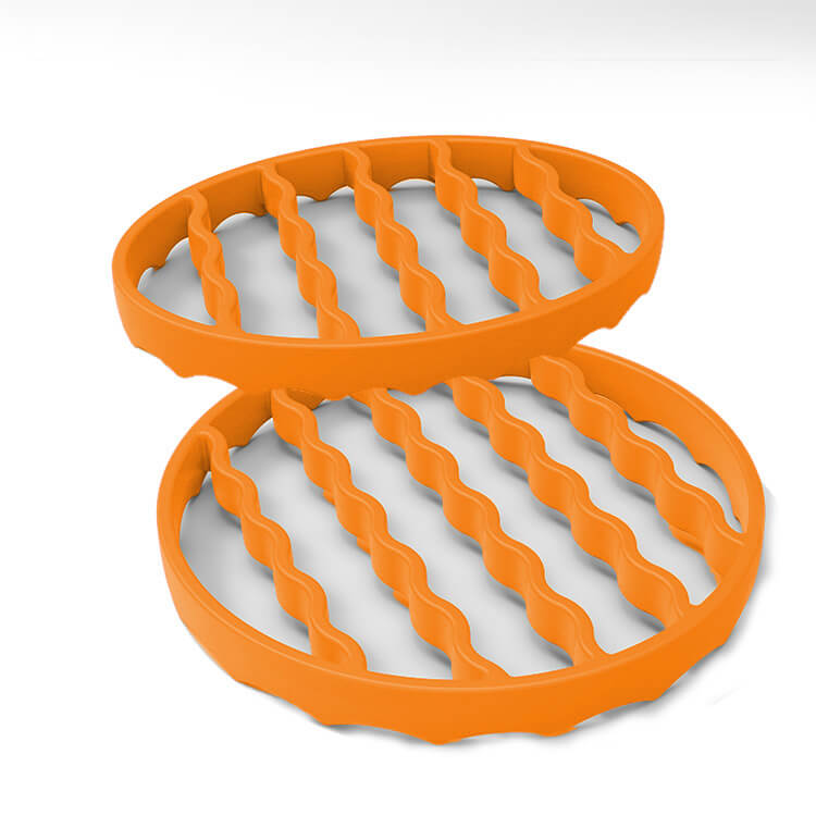 Round and oval set silicone steaming rack (9)