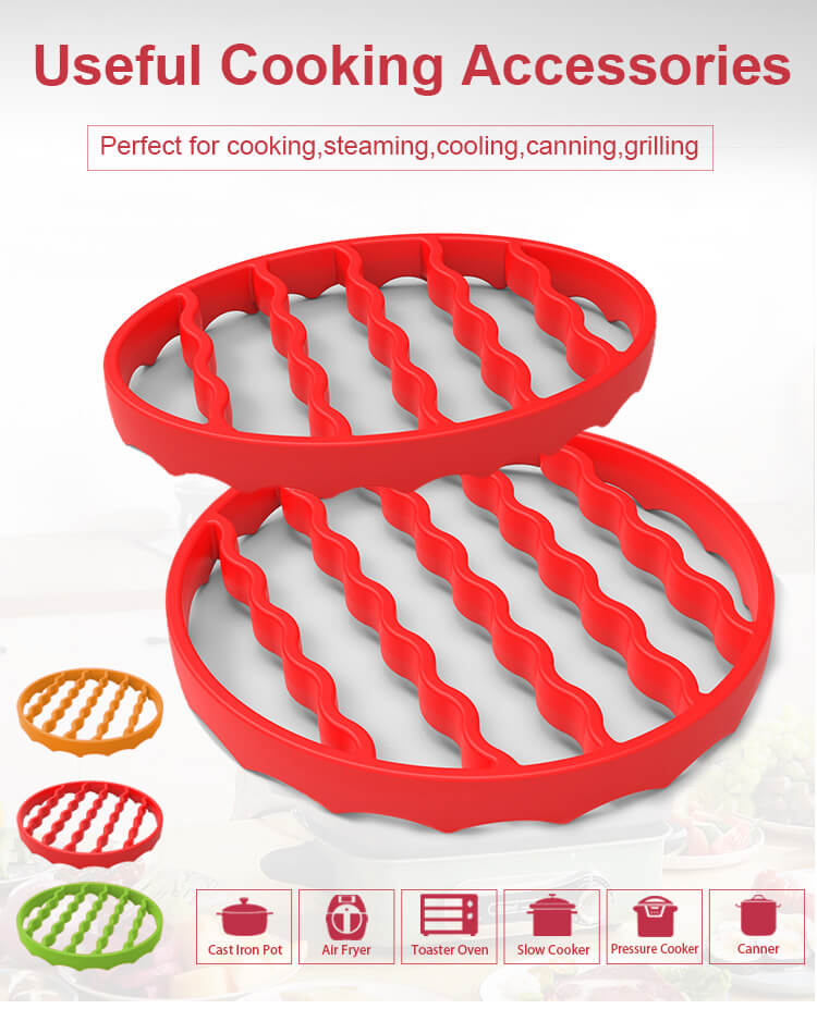 Round and oval set silicone steaming rack details (1)