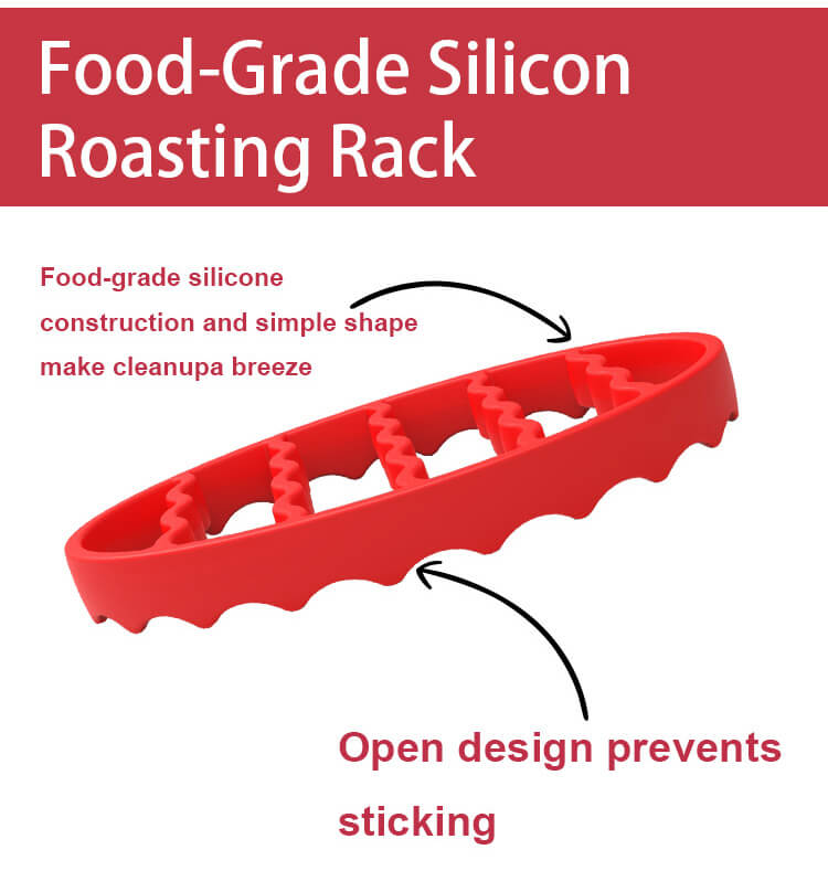 Round and oval set silicone steaming rack details (4)