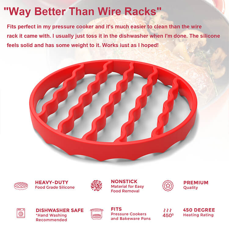 Single round silicone steaming rack (5)