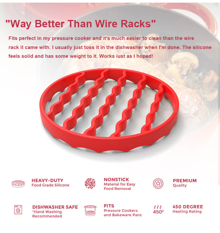 Single round silicone steaming rack details (3)