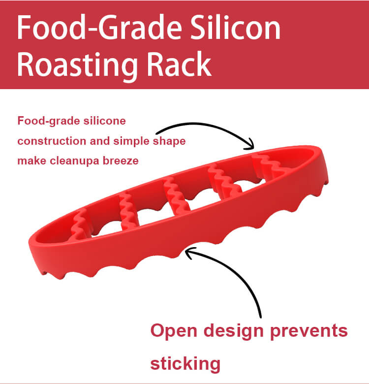 Single round silicone steaming rack details (4)