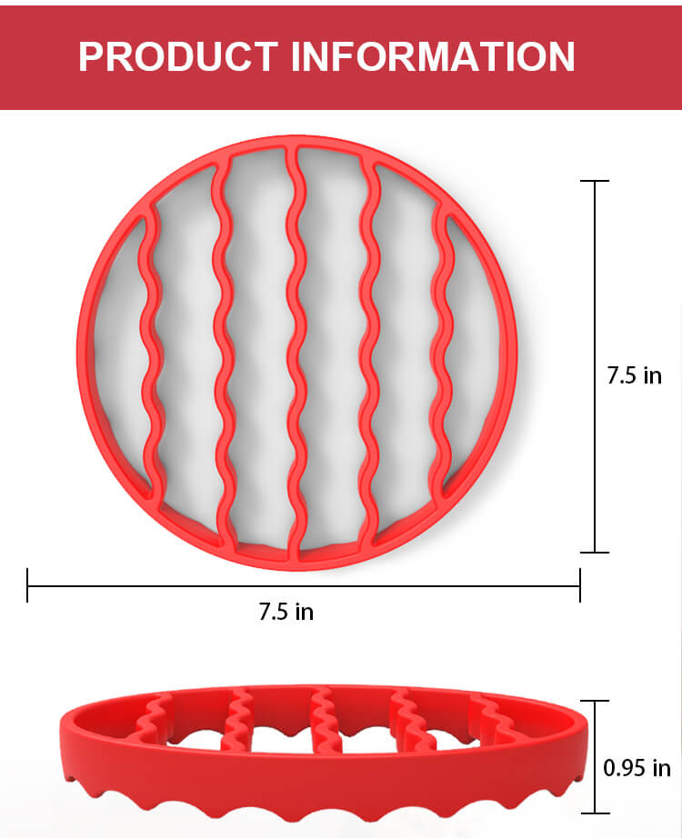 Single round silicone steaming rack details (6)